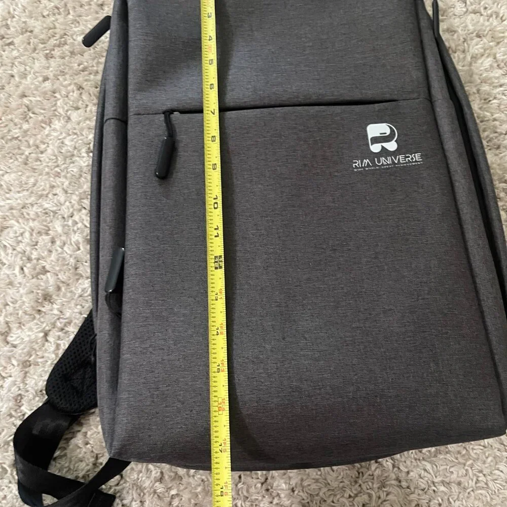 RIM Universe Gray Laptop Backpack – NEW w/ USB Charging Port